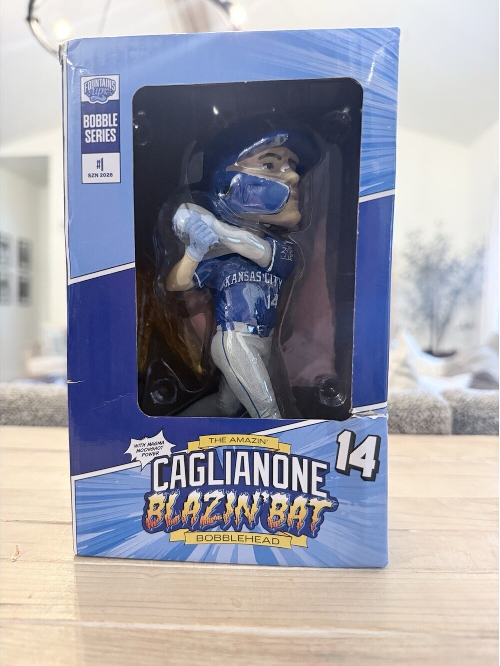 Jac Caglianone Bobblehead Blazin Bat #14 Kansas City Royals SGA NIB 2026